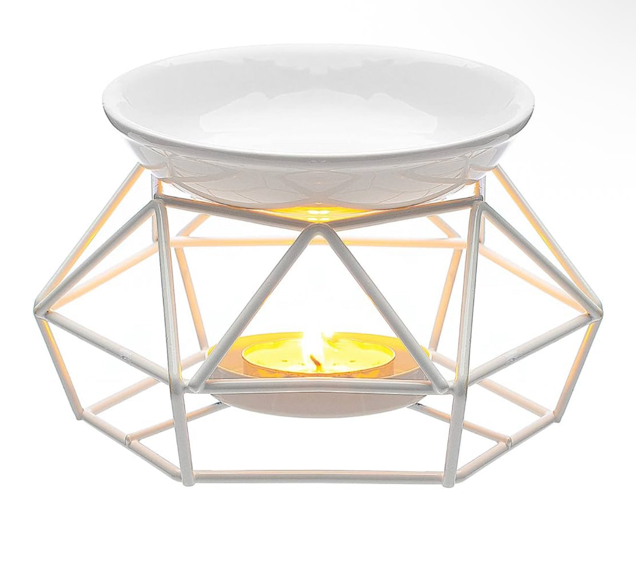 Gold & White Tea light Warmer