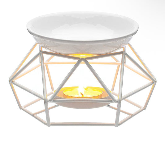 Gold & White Tea light Warmer