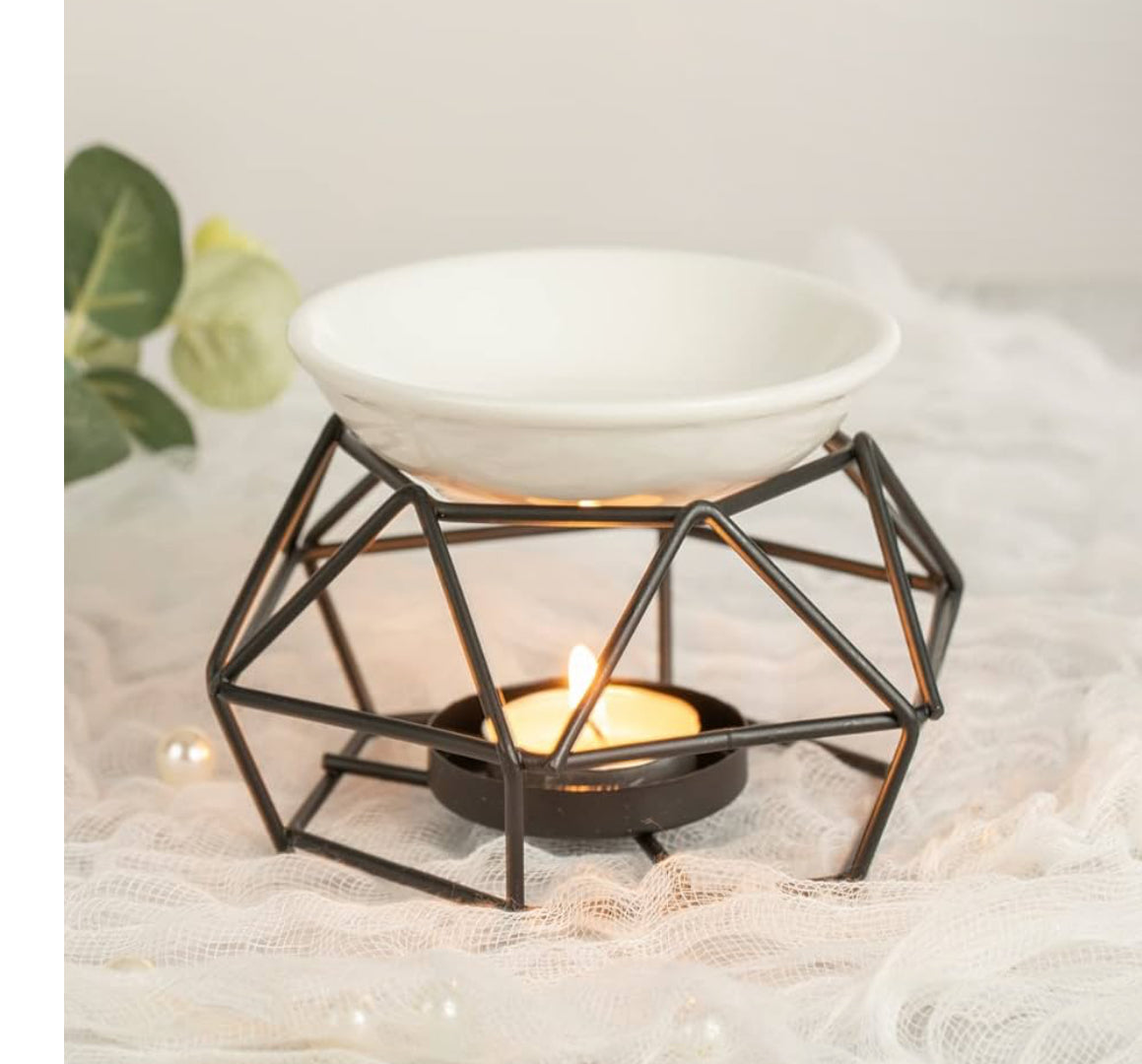 Gold & White Tea light Warmer